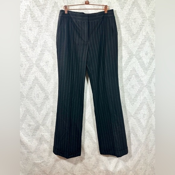 j crew favorite fit wool blend pinstripe pants size 6 - Picture 1 of 8